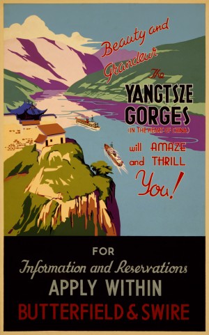 Beauty and grandeur the Yangtze Gorges travel poster